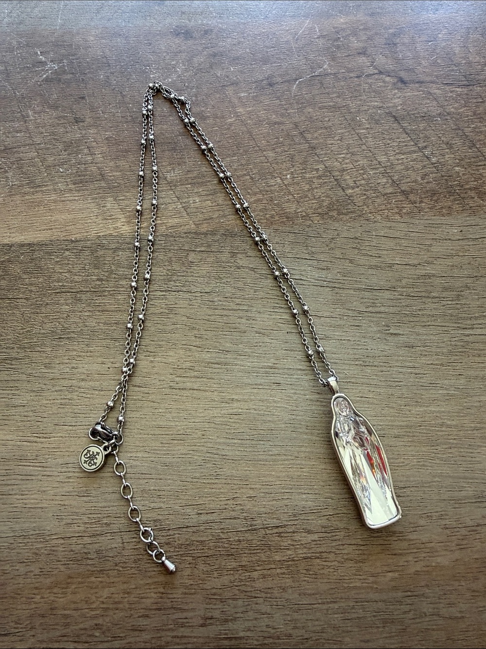 Crystal Virgin Mary Pendant Necklace - Women Jewelry